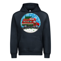 Navy santa claus with retro van  christmas ornament Urban Hoodie - BundleAndBundleShop