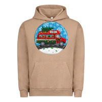Pigment Burro santa claus with retro van  christmas ornament Urban Hoodie - BundleAndBundleShop