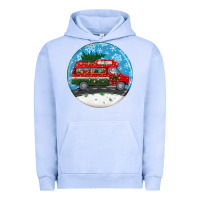Pigment Grape Ice santa claus with retro van  christmas ornament Urban Hoodie - BundleAndBundleShop