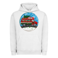 Pigment Lunar Rock santa claus with retro van  christmas ornament Urban Hoodie - BundleAndBundleShop