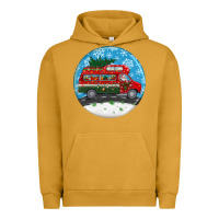 Pigment Peanut Butter santa claus with retro van  christmas ornament Urban Hoodie - BundleAndBundleShop