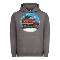 Pigment Tornado santa claus with retro van  christmas ornament Urban Hoodie - BundleAndBundleShop