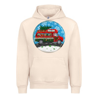 Sandshell santa claus with retro van  christmas ornament Urban Hoodie - BundleAndBundleShop
