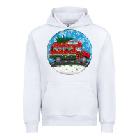 White santa claus with retro van  christmas ornament Urban Hoodie - BundleAndBundleShop
