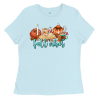 Baby Blue fall vibes Ladies Tee - AdoDesignShop