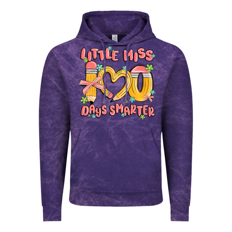 Little Miss 100 Days Smarter Vintage Hoodie by MaliasSmallBusiness | Teevron