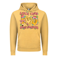 Vintage Mustard little miss 100 days smarter Vintage Hoodie - MaliasSmallBusiness