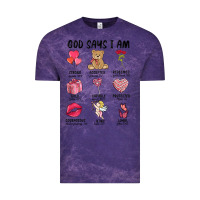 Cloud Purple god says i am valentine's day Vintage Tee - MaliasSmallBusiness