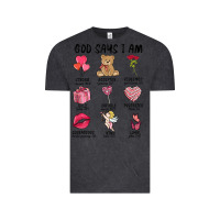 Vintage Black god says i am valentine's day Vintage Tee - MaliasSmallBusiness