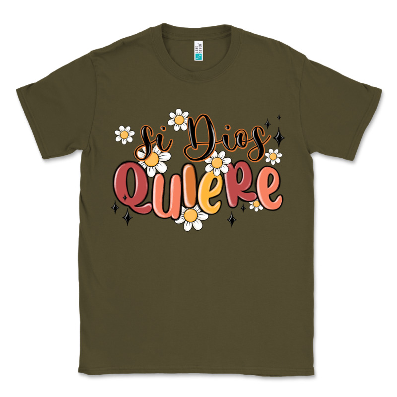 Si Dios Quiere Classic Tee by MaliasSmallBusiness | Teevron