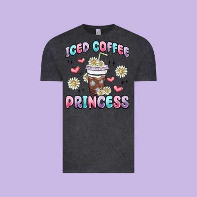 Iced Coffee Princess Vintage Tee Designed By Maliassmallbusiness