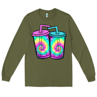 Army Green tie dye loaded tea Long Sleeve Tee - JahusDesignShop