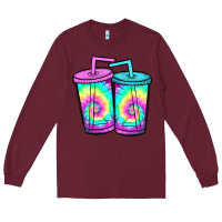 Burgundy tie dye loaded tea Long Sleeve Tee - JahusDesignShop