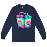 Navy tie dye loaded tea Long Sleeve Tee - JahusDesignShop