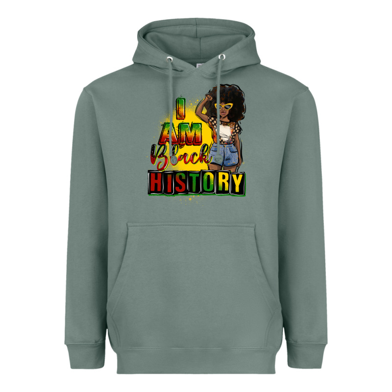 I Am Black History Juneteenth Heavyweight Hoodie by CowGirlArtShop | Teevron