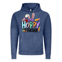 Vintage Denim one hoppy teacher Vintage Hoodie - MaliasSmallBusiness