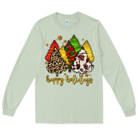 Matcha happy holidays with christmas tree Long Sleeve Tee - MaliasSmallBusiness
