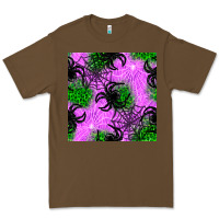 Cacao halloween spider green leopard seamless pattern Premium Tee - BundleAndBundleShop