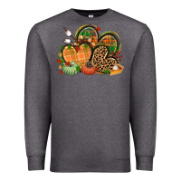 Charcoal Heather fall heart Premium Sweatshirt - CowGirlArtShop