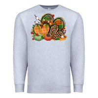Heather Grey fall heart Premium Sweatshirt - CowGirlArtShop