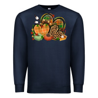Navy fall heart Premium Sweatshirt - CowGirlArtShop