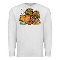 Oatmeal Heather fall heart Premium Sweatshirt - CowGirlArtShop