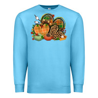 Ocean Blue fall heart Premium Sweatshirt - CowGirlArtShop