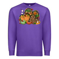 Purple fall heart Premium Sweatshirt - CowGirlArtShop