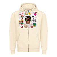 Sandshell afro teacher life Zipper Hoodie - NancyCooperArtShop