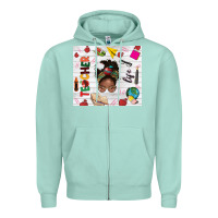 Seafoam afro teacher life Zipper Hoodie - NancyCooperArtShop