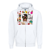 White afro teacher life Zipper Hoodie - NancyCooperArtShop