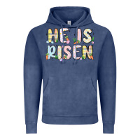 Vintage Denim he is risen Vintage Hoodie - MaliasSmallBusiness