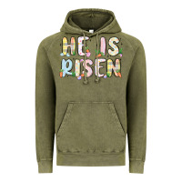 Vintage Olive he is risen Vintage Hoodie - MaliasSmallBusiness
