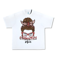 White gymnastics mom Urban Heavy Tee - MaliasSmallBusiness