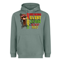 Sage juneteenth breaking every chain since 1865 woman f Heavyweight Hoodie - CowGirlArtShop