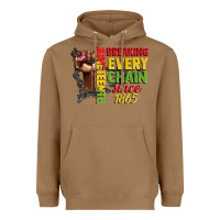 Toasted Coconut juneteenth breaking every chain since 1865 woman f Heavyweight Hoodie - CowGirlArtShop