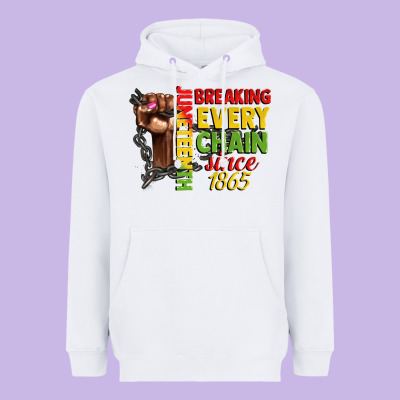 Juneteenth Breaking Every Chain Since 1865 Woman F Heavyweight Hoodie Designed By Cowgirlartshop