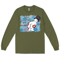 Army Green how snowflakes are made winter christmas Long Sleeve Tee - MaliasSmallBusiness