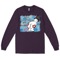 Plum how snowflakes are made winter christmas Long Sleeve Tee - MaliasSmallBusiness