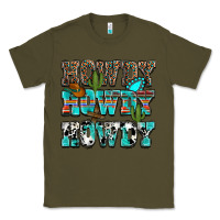 Army Green western howdy howdy howdy Classic Tee - NancyCooperArtShop