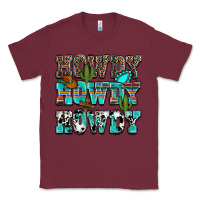 Burgundy western howdy howdy howdy Classic Tee - NancyCooperArtShop