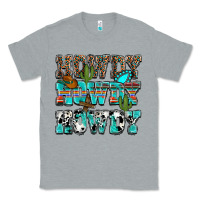 Heather Grey western howdy howdy howdy Classic Tee - NancyCooperArtShop
