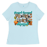 Baby Blue stressed depressed pumpkin spice obsessed Ladies Tee - AdoDesignShop
