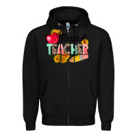 Black blessed teacher Zipper Hoodie - NancyCooperArtShop