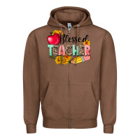 Chestnut blessed teacher Zipper Hoodie - NancyCooperArtShop