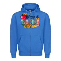 True Royal blessed teacher Zipper Hoodie - NancyCooperArtShop