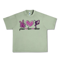 Oil Green peace love dance Urban Heavy Tee - MaliasSmallBusiness