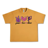 Peanut Butter peace love dance Urban Heavy Tee - MaliasSmallBusiness