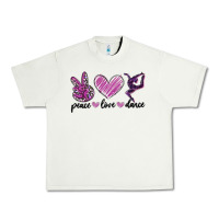 Pistachio peace love dance Urban Heavy Tee - MaliasSmallBusiness