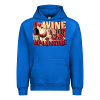 Cobalt Wine İs My Valentine Fa Urban Hoodie - FaDigitalArtStudio